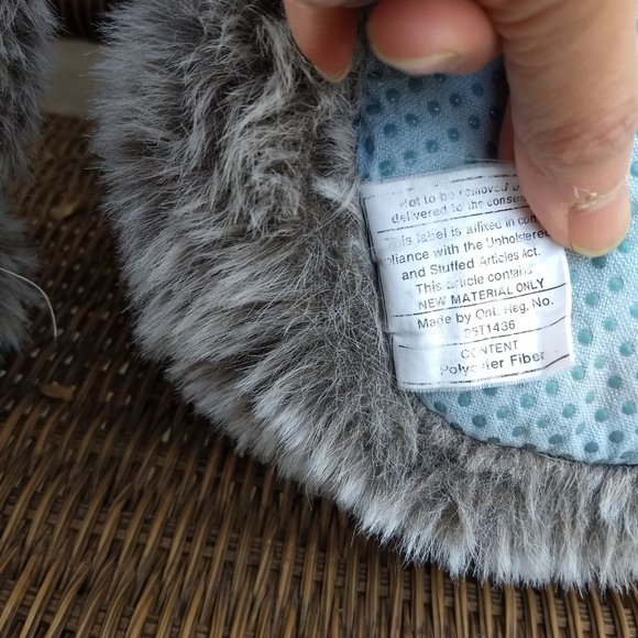 3/$25 vintage 90s plush indoor slippers koala EUC unisex - Picture 6 of 14